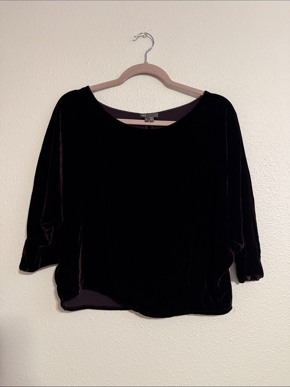 Vince Velvet Half Sleeve Top